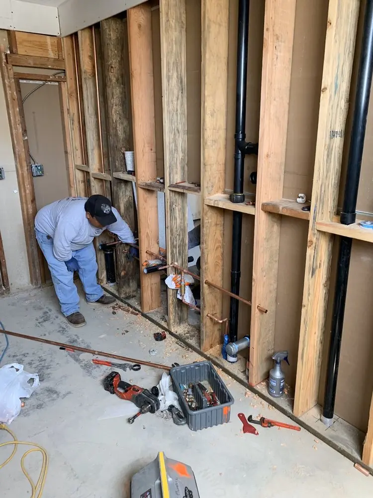 Commercial rough-in plumbing for Water Heater Replacement in Virginia Footills